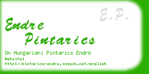 endre pintarics business card